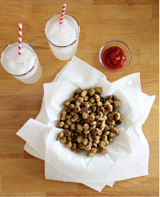 Oven fried okra-the speckled plate